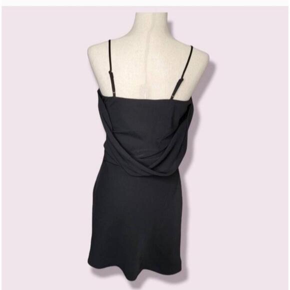 Anthropologie Adelyn Rae Black Mini Dress Sleeveless Spaghetti Straps - Picture 3 of 10